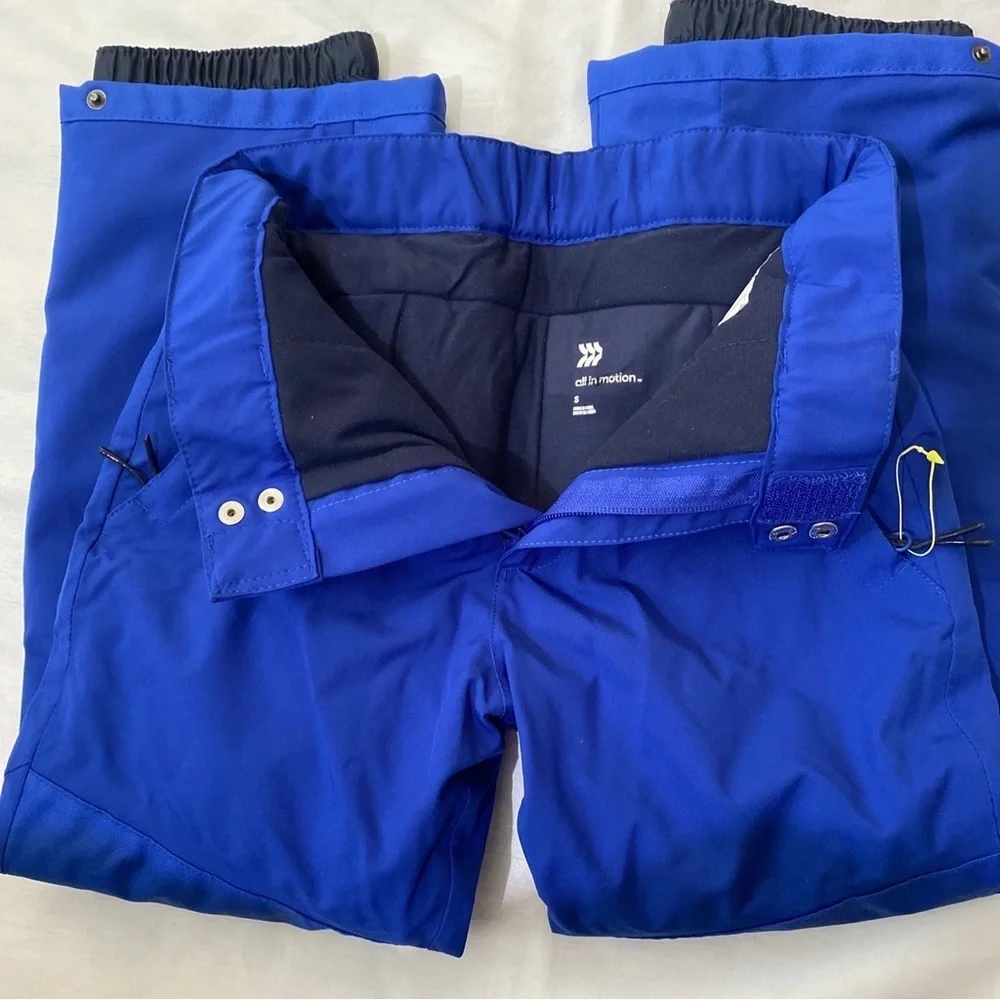 NWOT All in Motion Kids Sport Blue Insulation Thinsulate 3M Snow Pants Size S